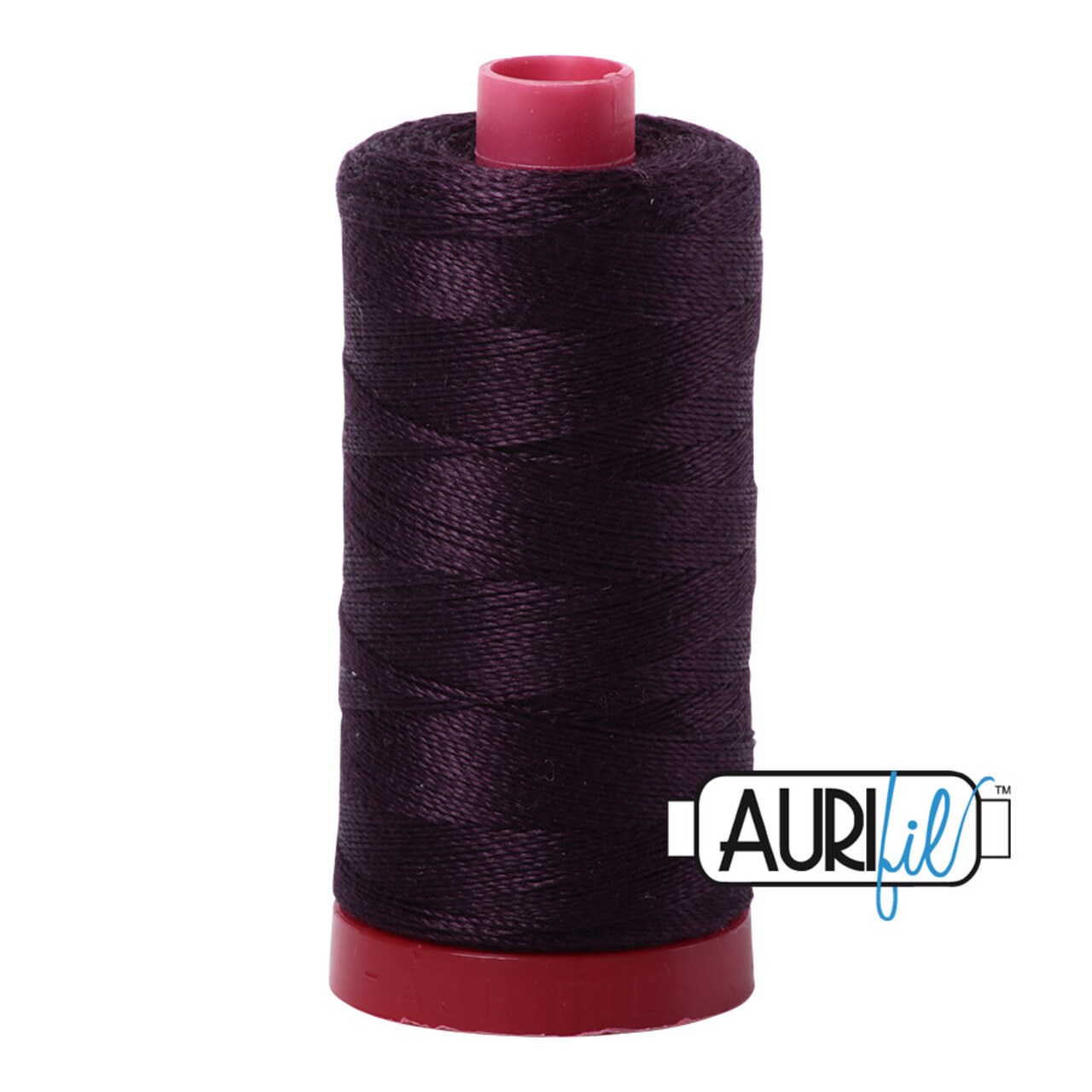Aubergine (2570) | 12wt Large Spool (325M / 356Y) | Aurifil Thread